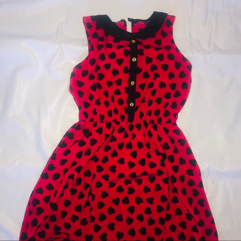 Kids red heart dress